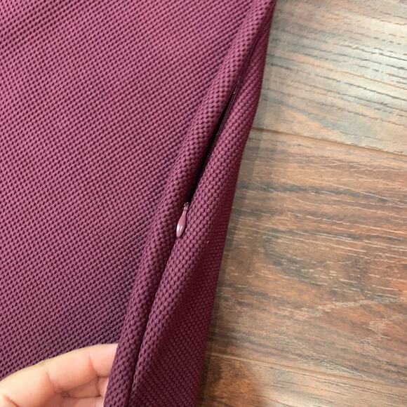 Express Purple Mesh Slice Short Sleeve Bodycon Dress Size 6 - Picture 4 of 5